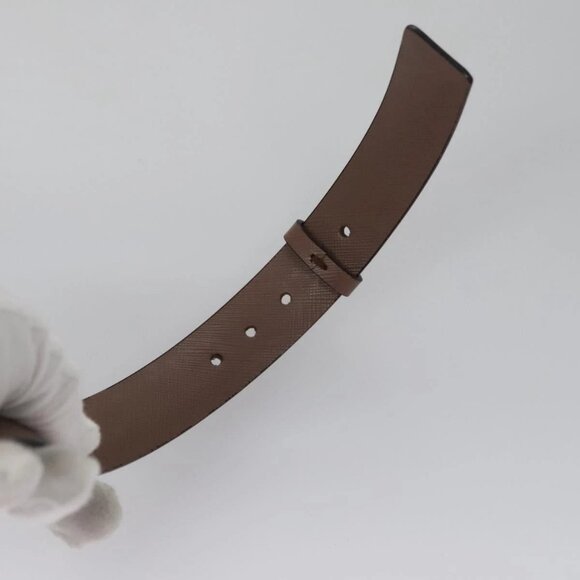 Salvatore Ferragamo Gancini Belt Leather 29.1""-31.5"" Black Auth am7781V - Picture 7 of 11